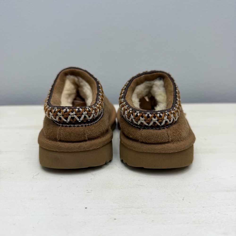 Ugg Brown Suede Kids Tasman Slippers Size 9 - Picture 6 of 9
